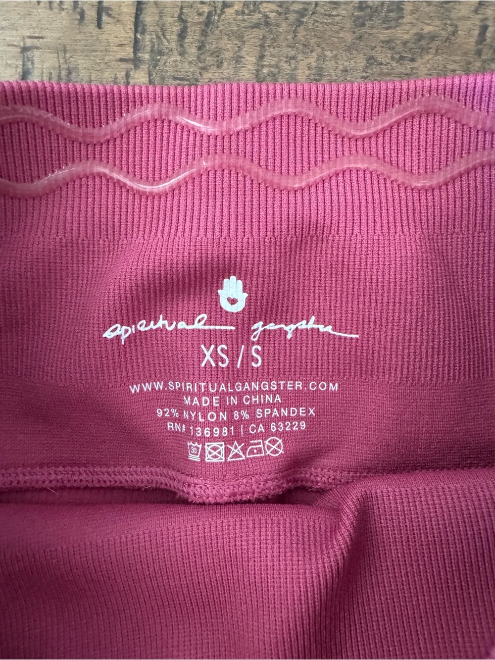 Spiritual Gangster Pink Ribbed Leggings XS/S